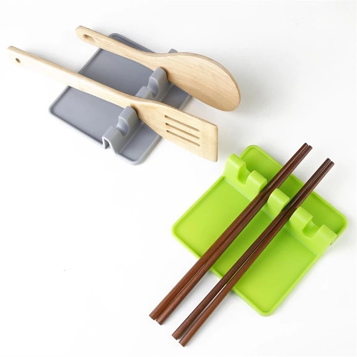 Kitchen Silicone Utensil Rest With Drip Pad